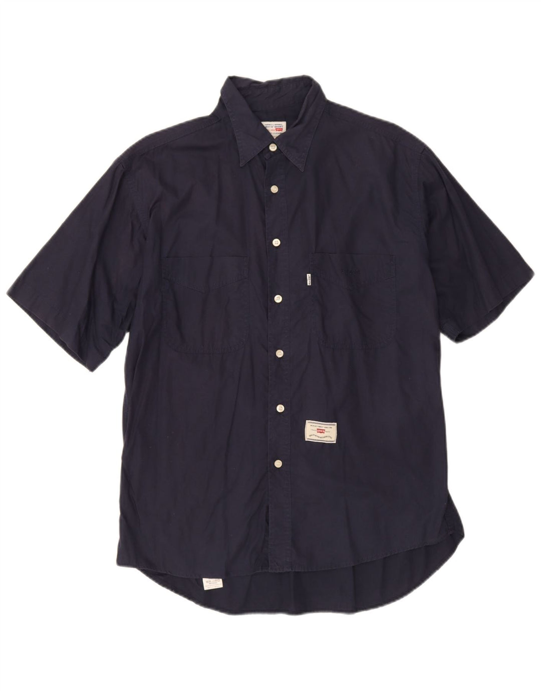 Camisa Levi's Hombre Manga Corta Algodón Azul Marino Medio