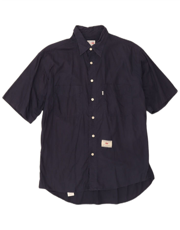 Camisa Levi's Hombre Manga Corta Algodón Azul Marino Medio