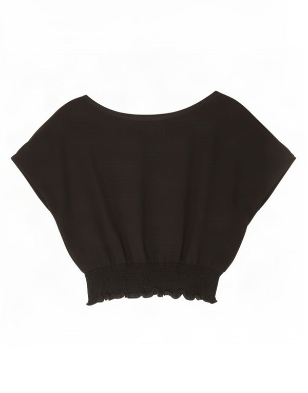 Zara Mujer Blusa Oversize Top UK 40 XL Negro