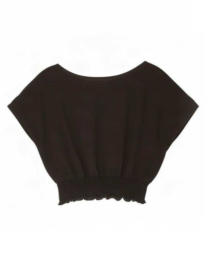 Zara Mujer Blusa Oversize Top UK 40 XL Negro
