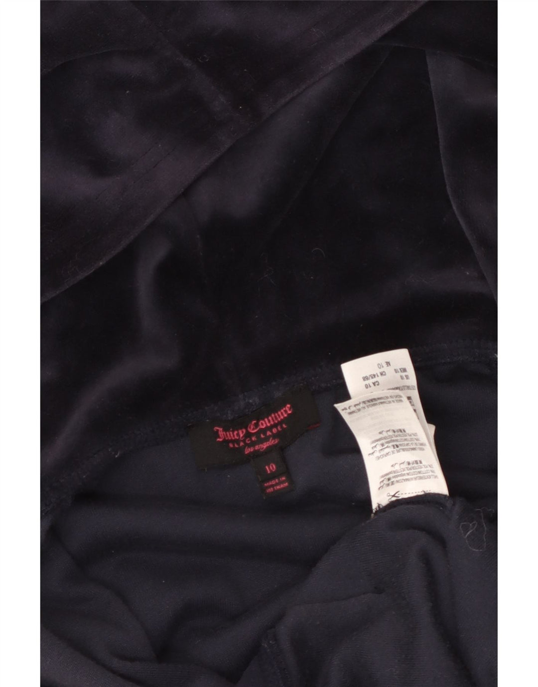 JUICY COUTURE Suéter con capucha y cremallera para niña 9-10 años Azul marino Algodón