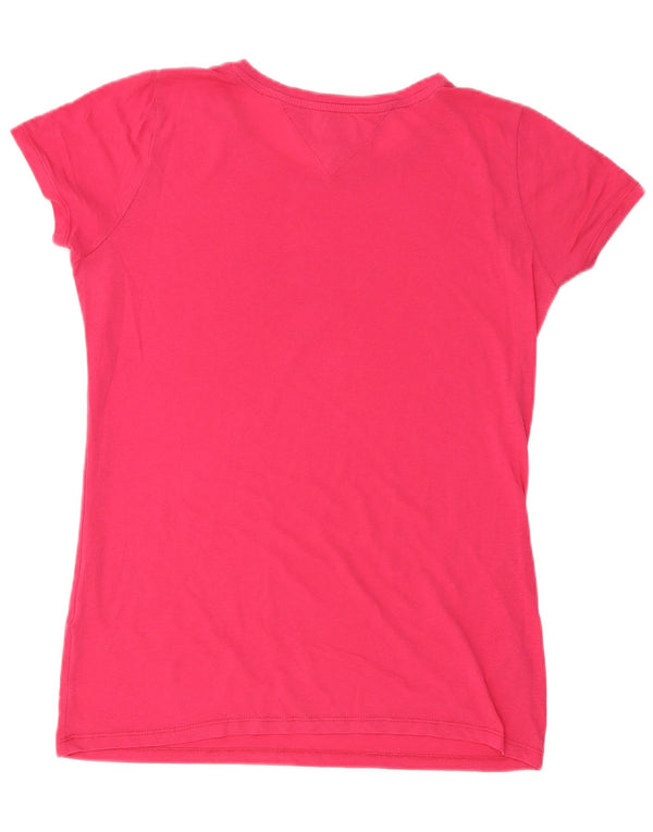 TOMMY HILFIGER Camiseta gráfica para mujer Top UK 40 XL Rosa