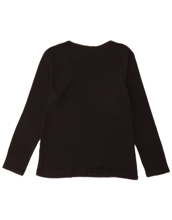 Marks & Spencer Top para mujer de manga larga UK 44 Mediano Algodón negro