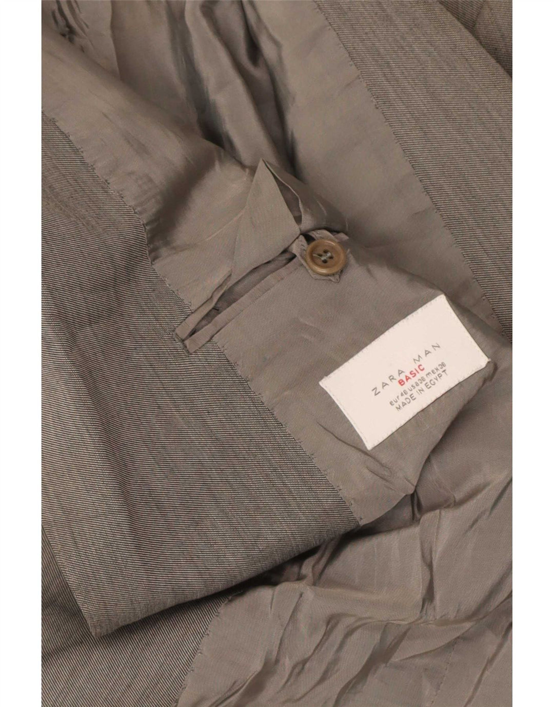 Zara Chaqueta tipo blazer de 2 botones para hombre EU 46 Small Grey