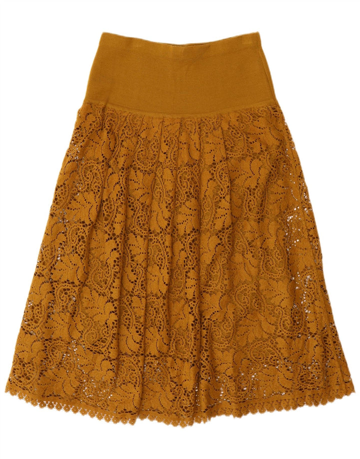 VINTAGE Womens Oversized 2 Piece Skirt Set Small W28  Khaki Polyester
