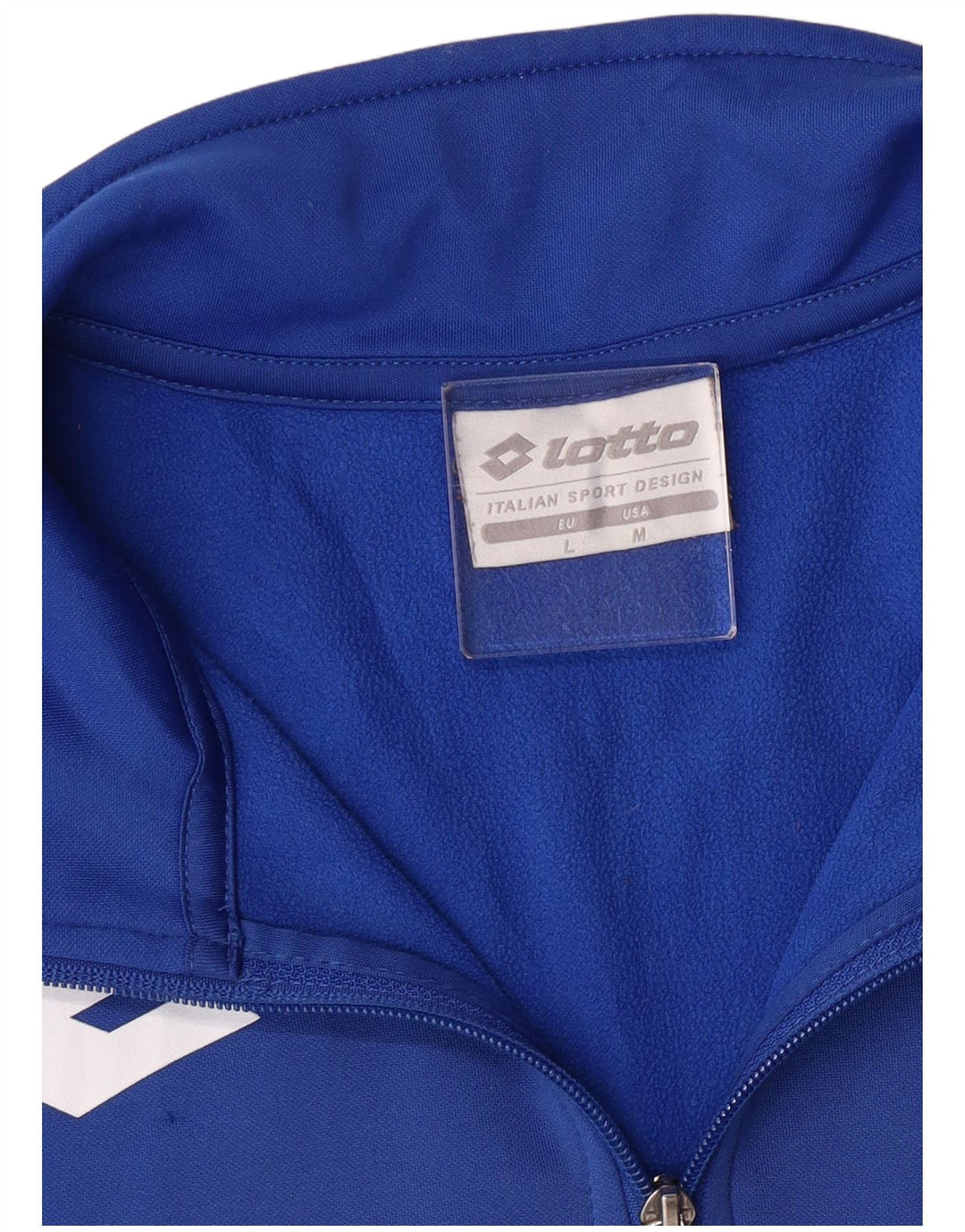 Lotto - Sudadera con cuello y cremallera para hombre, color azul