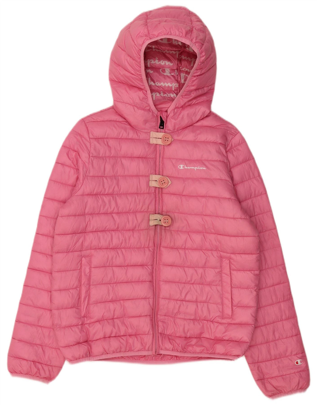 CHAMPION Chaqueta acolchada con capucha para niña 15-16 años 2XL Rosa Poliéster