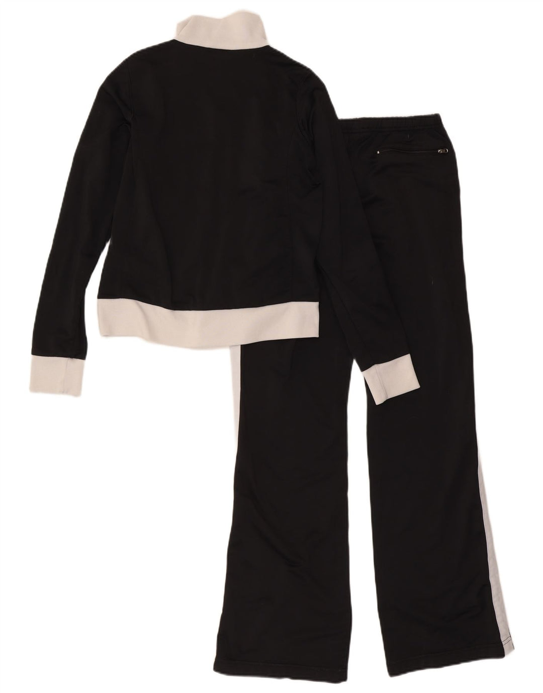 Nike Chándal completo para mujer UK 8/10 Small Negro Colorblock Poliéster