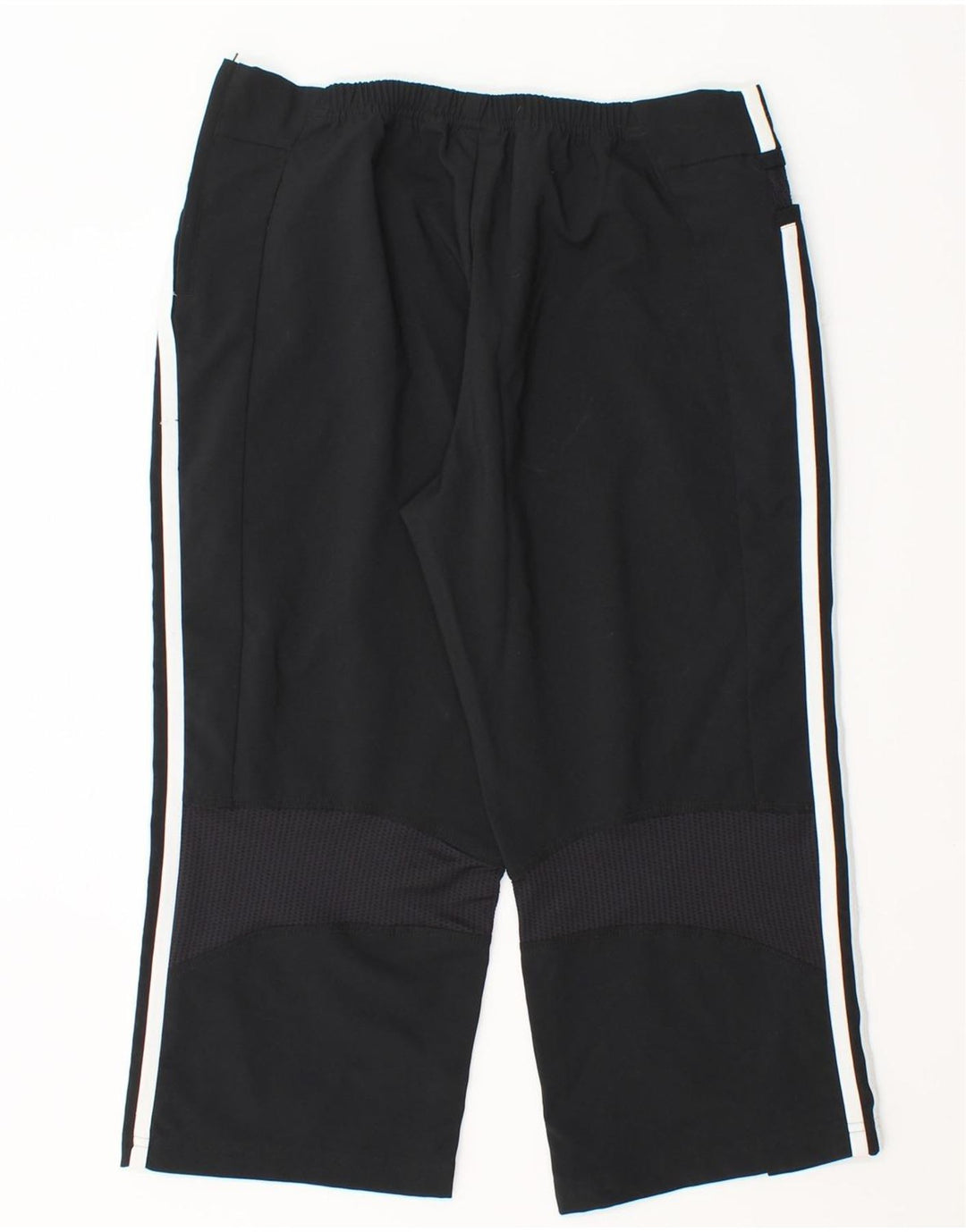 Adidas Mujer Capri Chándal Pantalones UK 12 Mediano Negro Poliéster