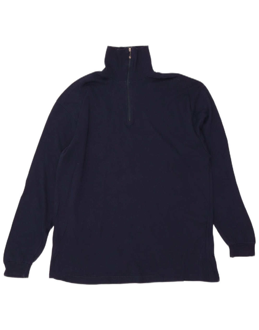 CONTE OF FLORENCE Top con cuello y cremallera para hombre Manga larga IT 52 Grande Azul marino
