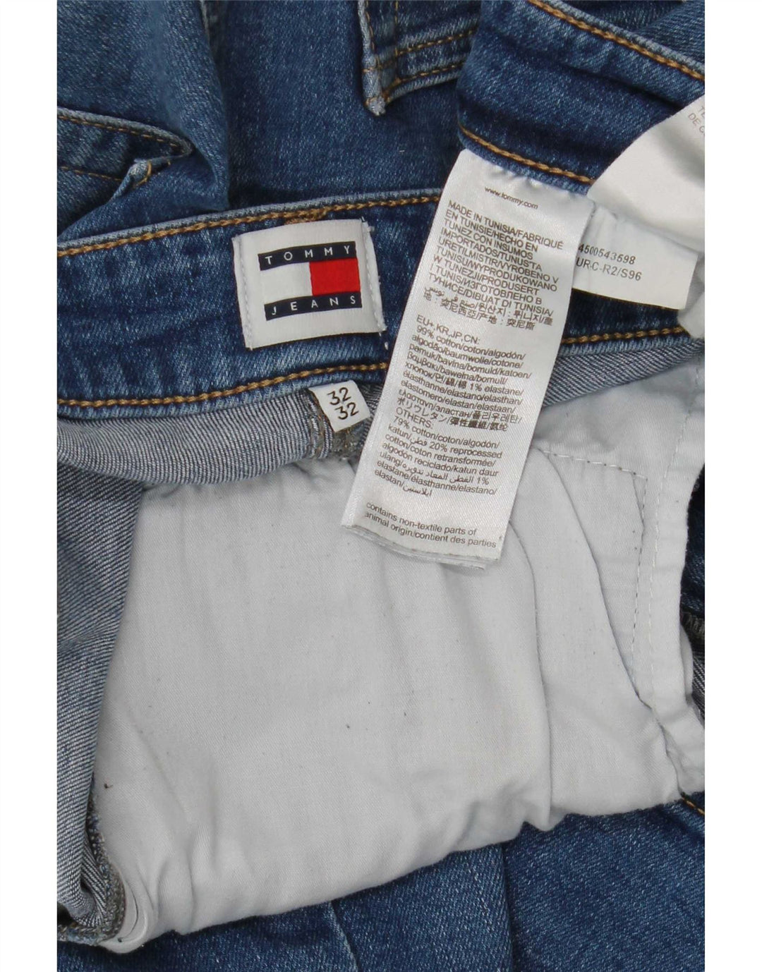 Tommy Hilfiger Vaqueros rectos regulares Ryan para hombre W32 L32 Algodón azul