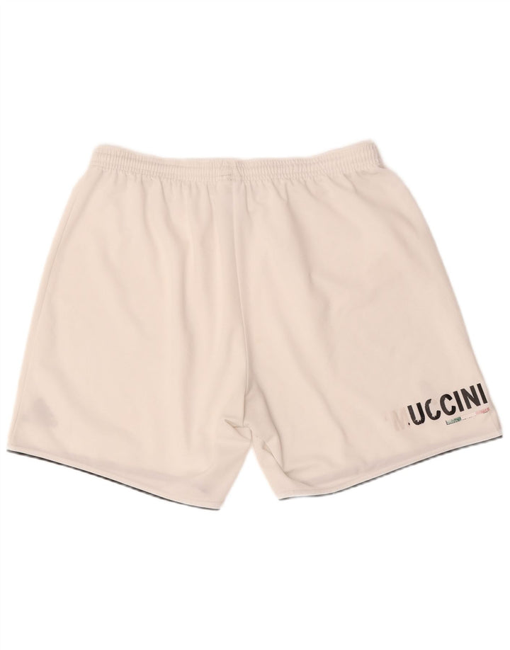 Adidas Mens Climalite Graphic Sport Shorts Grande Poliéster Blanco