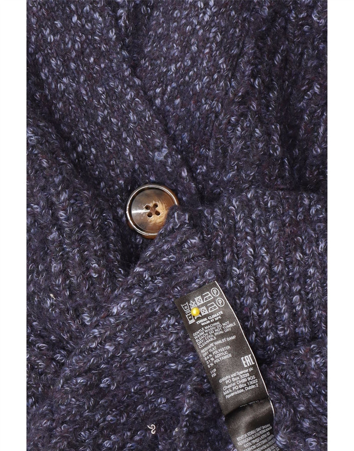 Marks & Spencer Suéter tipo cárdigan extragrande para mujer Reino Unido 44 Medio azul moteado