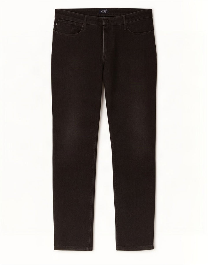 Armani Mens Slim Jeans W36 L30 Algodón Negro