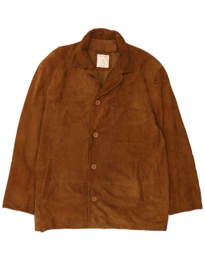 Conbipel Chaqueta de ante para hombre IT 52 Cuero beige grande