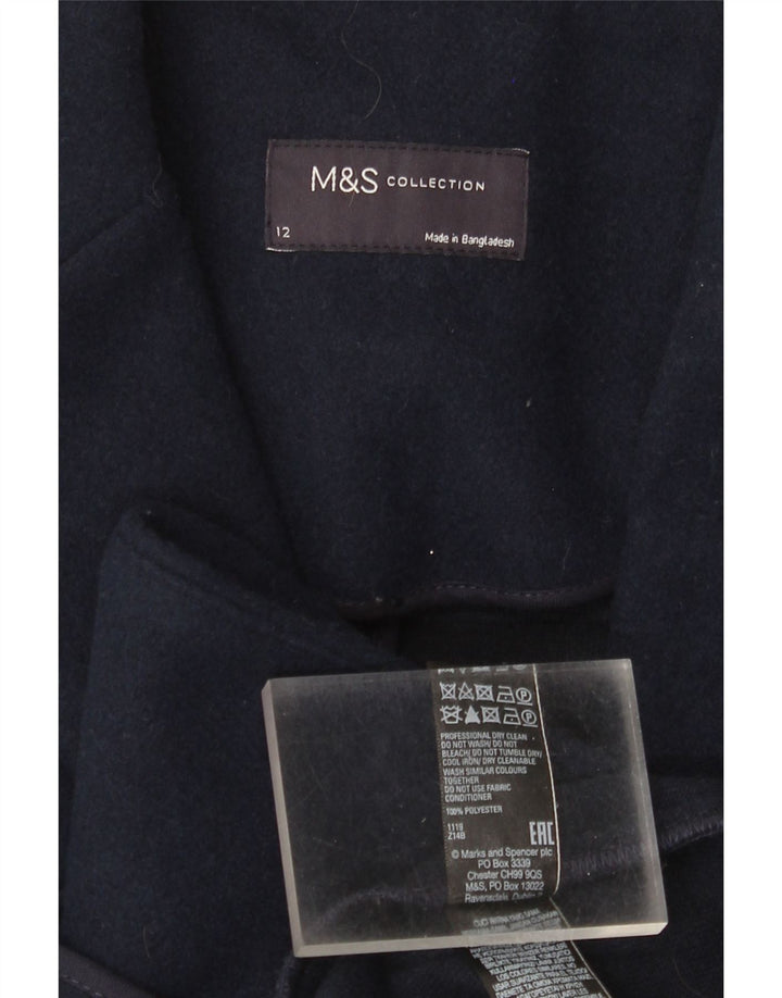 Marks & Spencer Abrigo para mujer UK 12 Medio Azul marino Poliéster