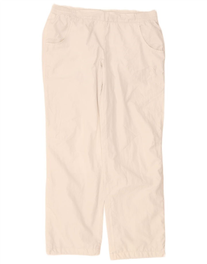 Puma - Pantalones de chándal para mujer, talla 40, talla grande, poliéster blanco