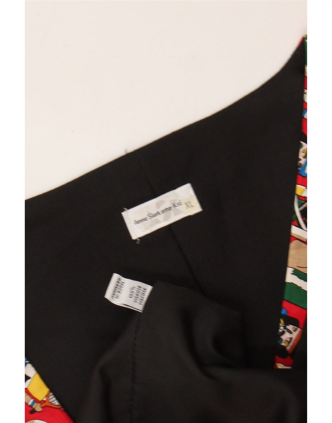 VINTAGE Chaleco con estampado abstracto para hombre XL Viscosa roja