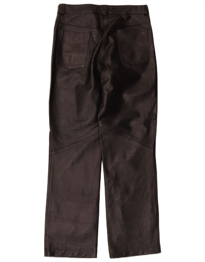 Conbipel Pantalones de cuero para mujer IT 46 Large W30 L30 Negro