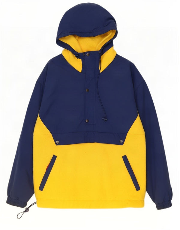 Gap Chaqueta anorak con capucha para hombre UK 40 Large Azul Colorblock Nylon