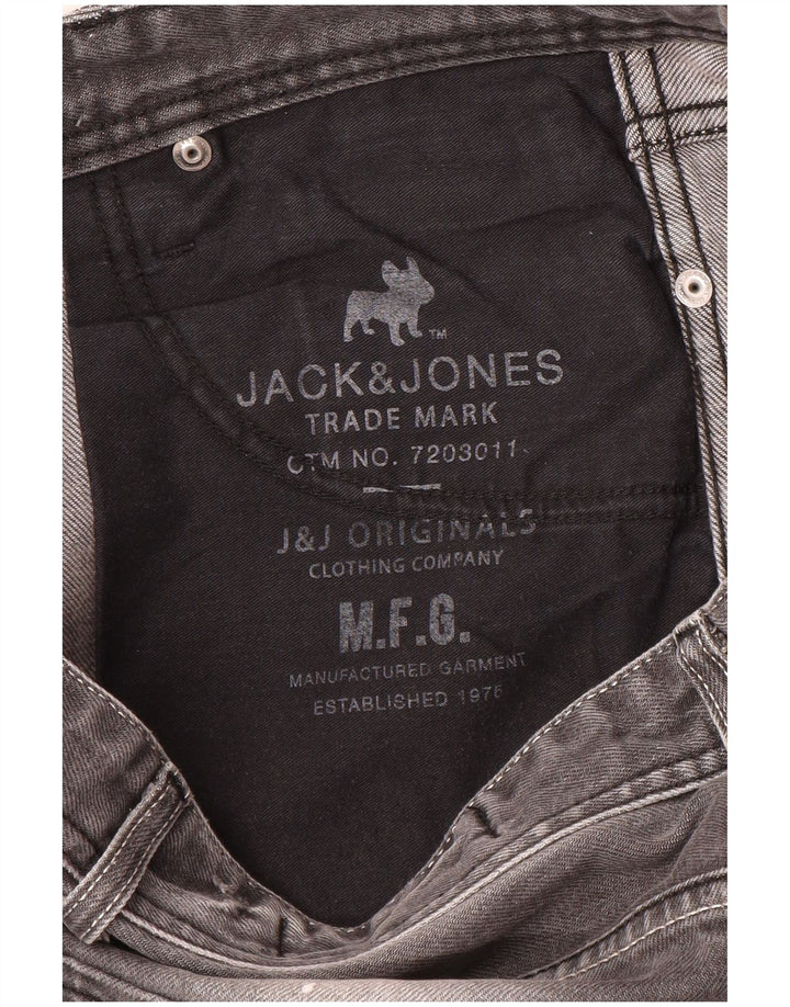 Jack & Jones Vaqueros ajustados desgastados para hombre W32 L33 Gris