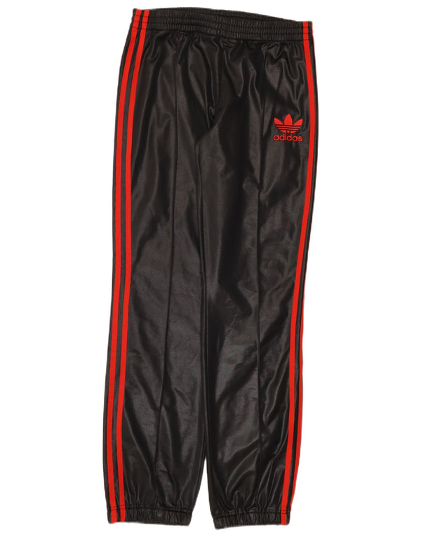 Adidas Mujer Chándal Pantalones Joggers UK 10 Pequeño Negro Poliéster