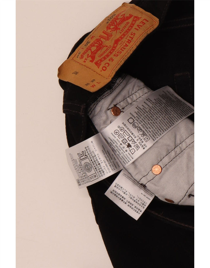 Levi's Vaqueros rectos 501 para hombre W30 L30 Algodón negro