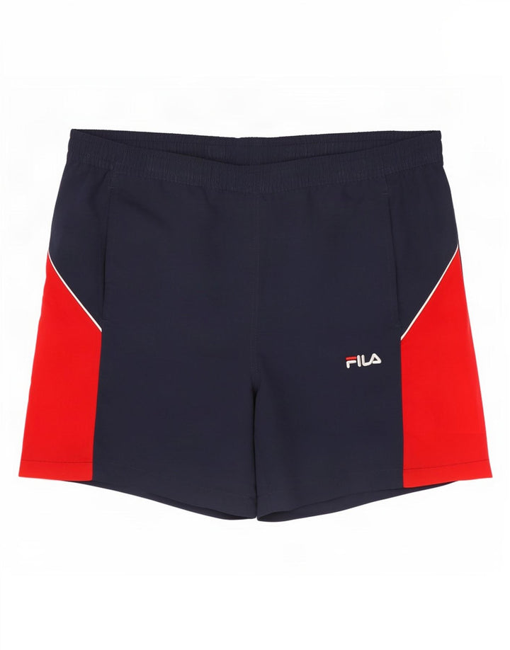 Fila Mens Sport Shorts Large Azul Marino Colorblock Poliéster