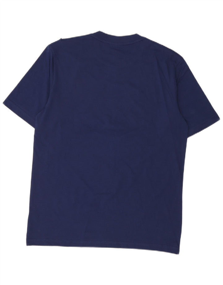 Adidas Hombre Camiseta Gráfica Top Medio Azul Marino Algodón