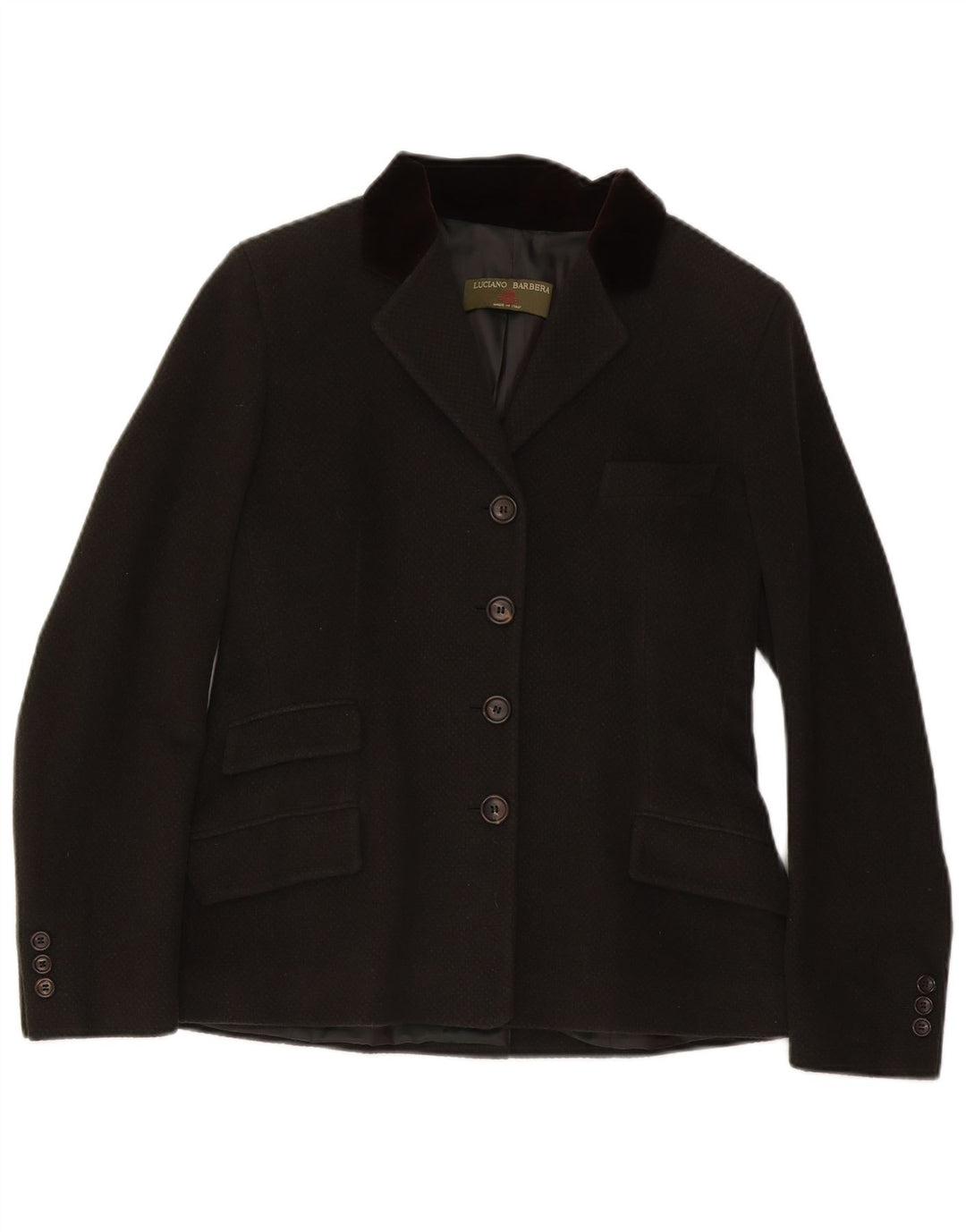 Luciano Barbera Chaqueta Blazer De 4 Botones Para Mujer IT 44 Angora Verde Medio
