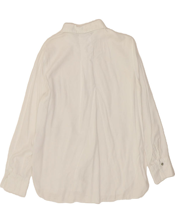 MASSIMO DUTTI Camisa Mujer EU 38 Small Blanco Lyocell