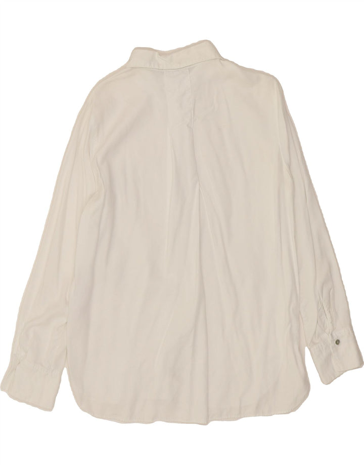 MASSIMO DUTTI Camisa Mujer EU 38 Small Blanco Lyocell