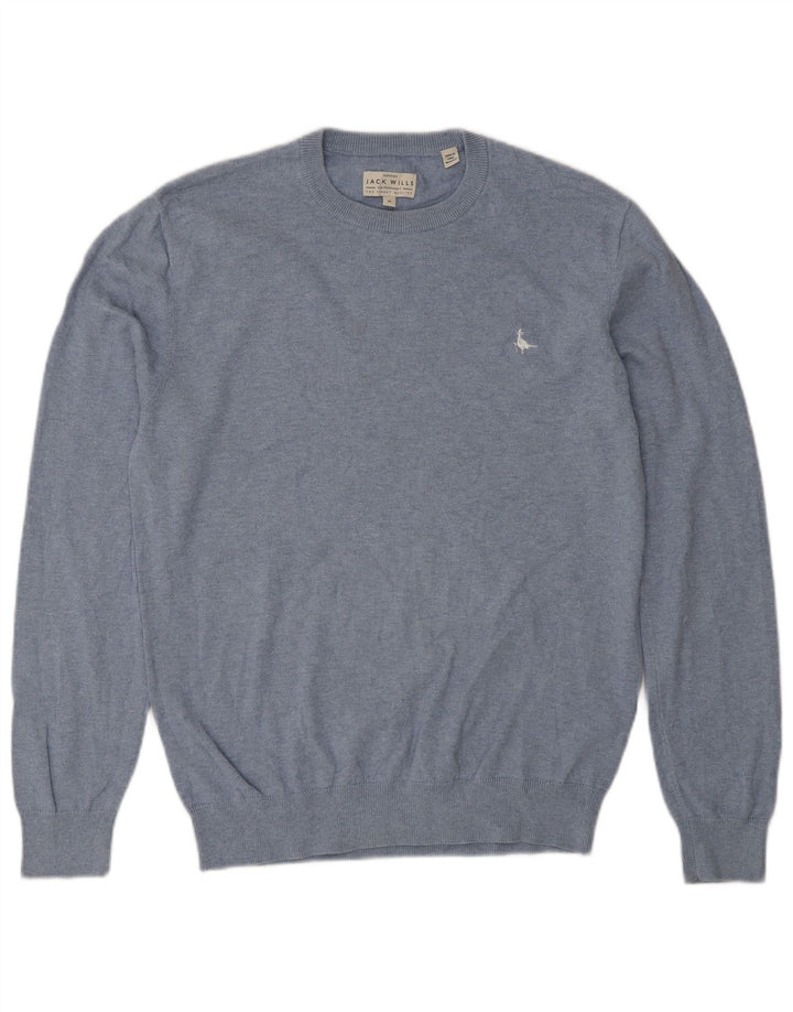 Jack Wills Jersey De Cuello Redondo Para Hombre Jersey De Algodón Azul Pequeño