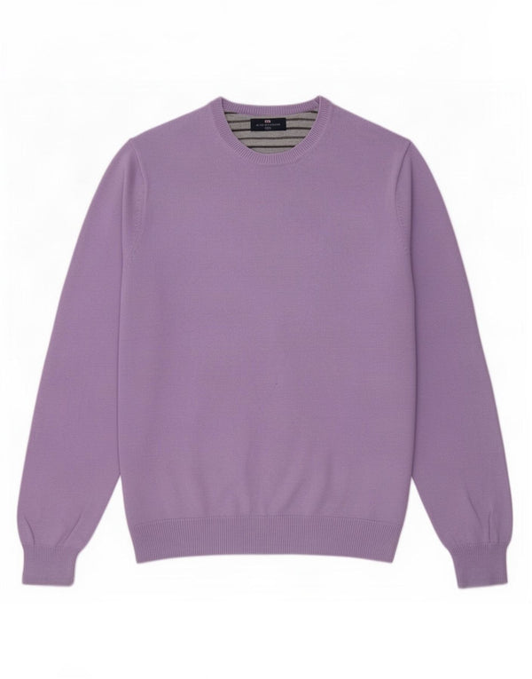 Marks & Spencer - Jersey de cuello redondo para hombre, color azul, color morado