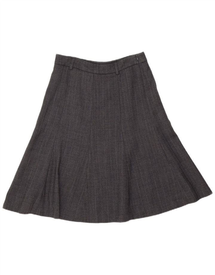 J. Crew Falda acampanada para mujer US 2 XS W28 Lana de espiga gris