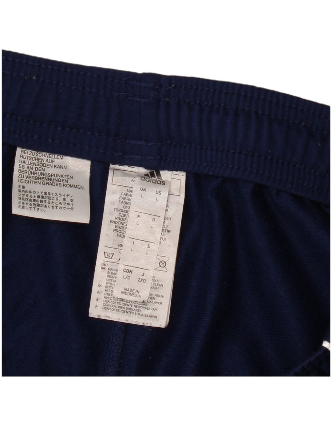 Adidas - Pantalones de chándal para mujer, talla 40, talla grande, poliéster, color azul marino