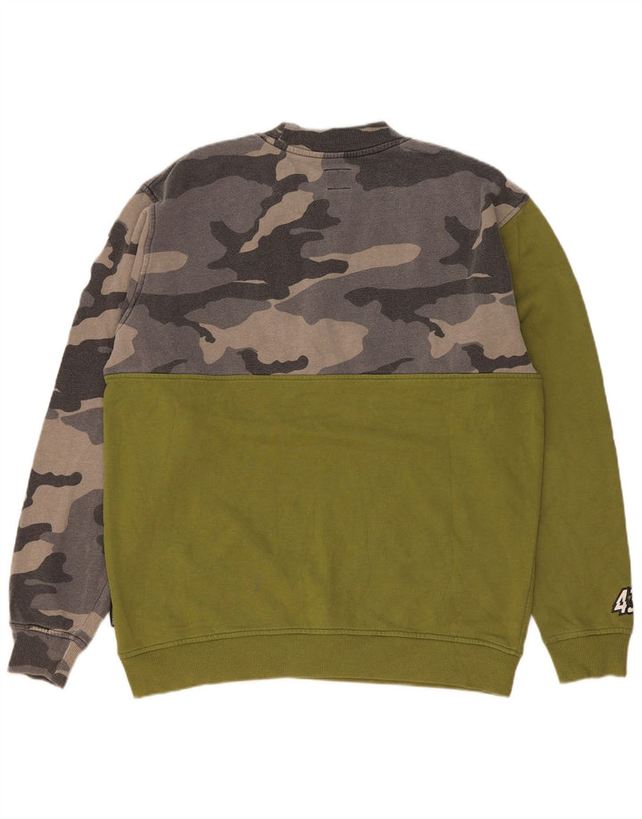 DC Sudadera Gráfica Jumper Large Verde Camuflaje Algodón Hombre