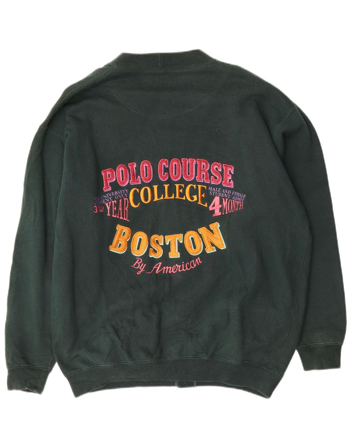 By American Suéter tipo cárdigan para hombre Algodón verde medio