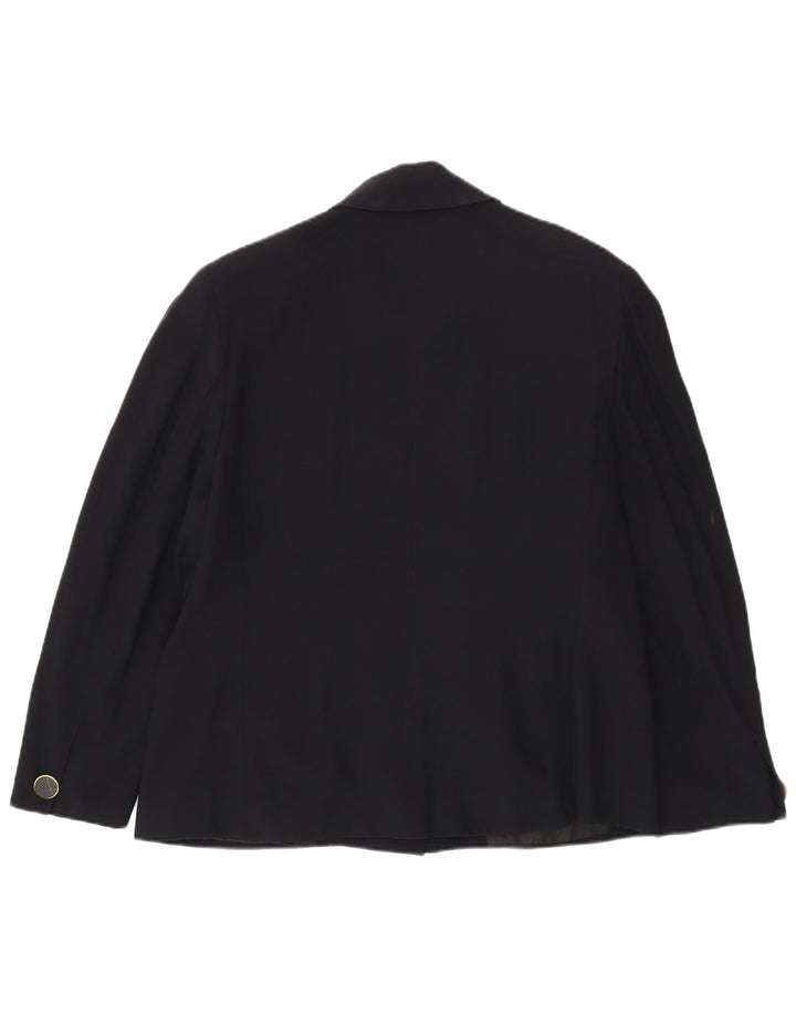 Roccobarocco Chaqueta tipo blazer con doble botonadura para mujer UK 40 XL Azul marino