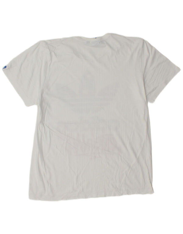 Adidas - Camiseta gráfica para hombre, talla grande, color blanco