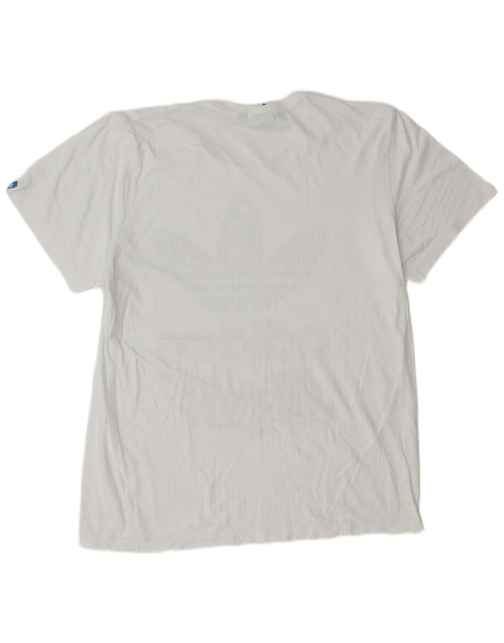 Adidas - Camiseta gráfica para hombre, talla grande, color blanco