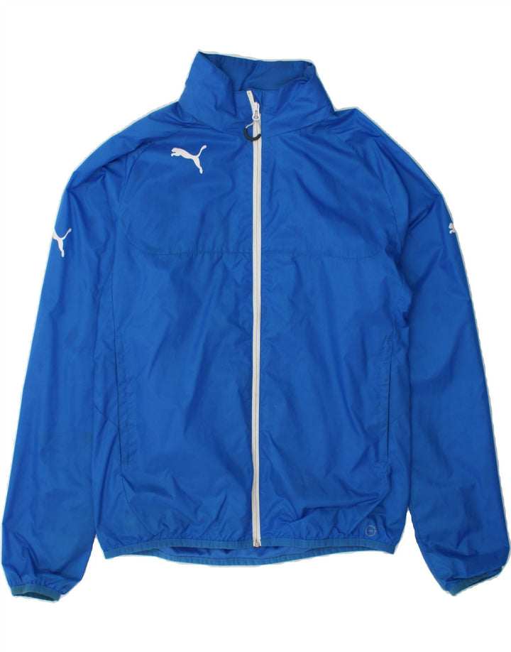 PUMA Mens Hooded Rain Jacket UK 40 Large Blue Polyester Vintage Puma and Second-Hand Puma from Messina Hembry 