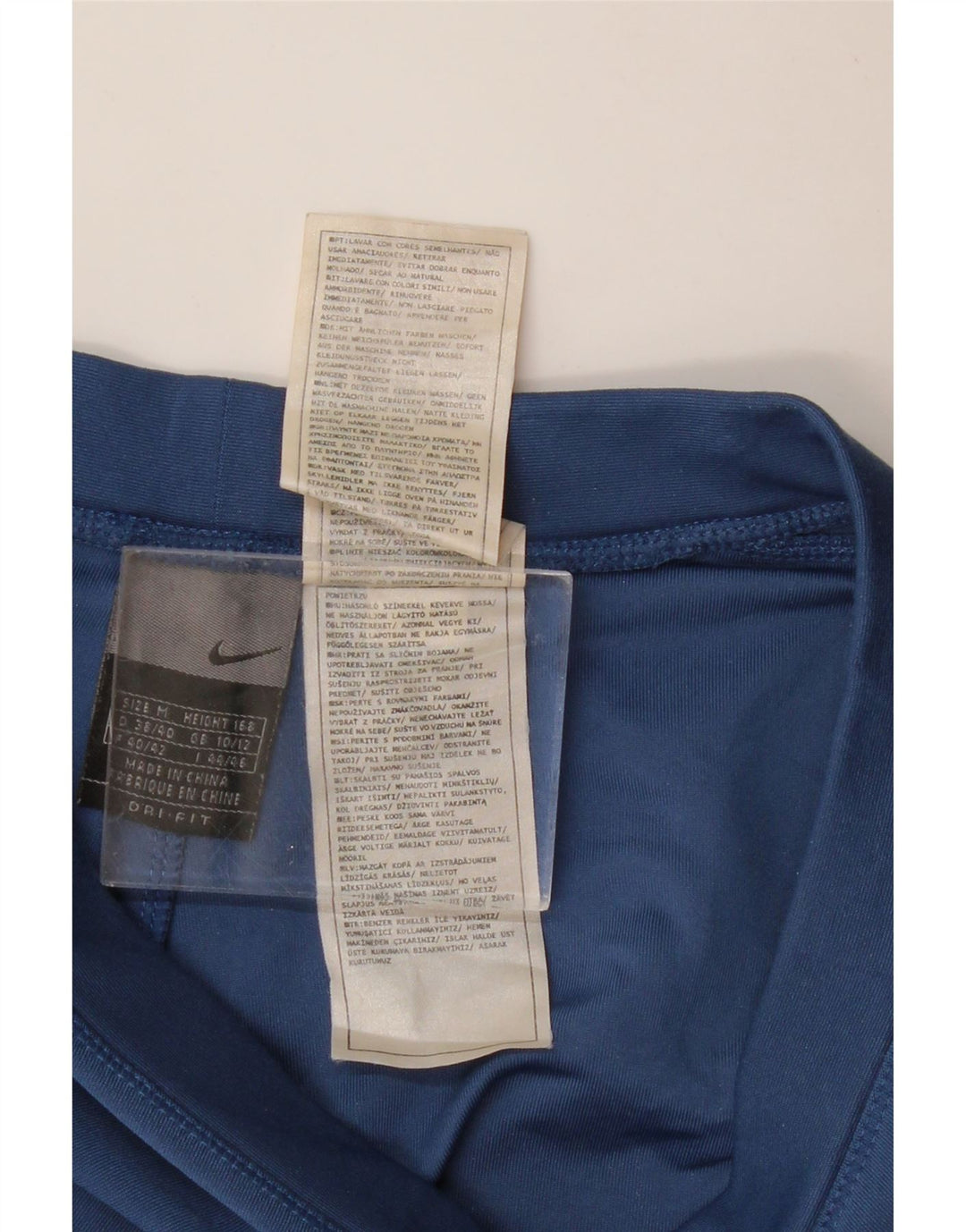 NIKE Pantalones de chándal para mujer UK 10/12 Azul medio Poliéster con bloques de color