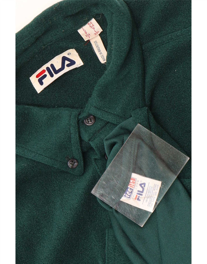 Fila Camisa De Lana Para Hombre Grande Poliéster Verde