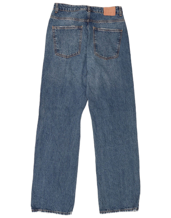 Zara Jeans rectos de cintura alta para mujer EU 38 Small W28 L32 Algodón azul