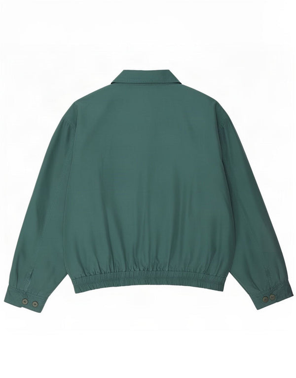 Chaqueta bomber vintage para hombre Reino Unido 40 Seda verde grande