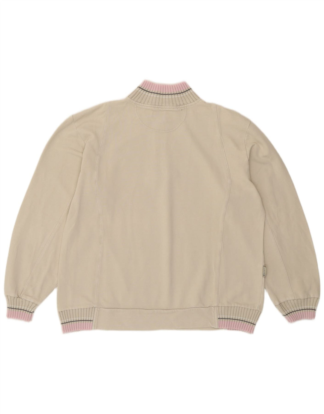 CHAMPION Sudadera con cuello y cremallera para mujer UK 18 XL Algodón beige