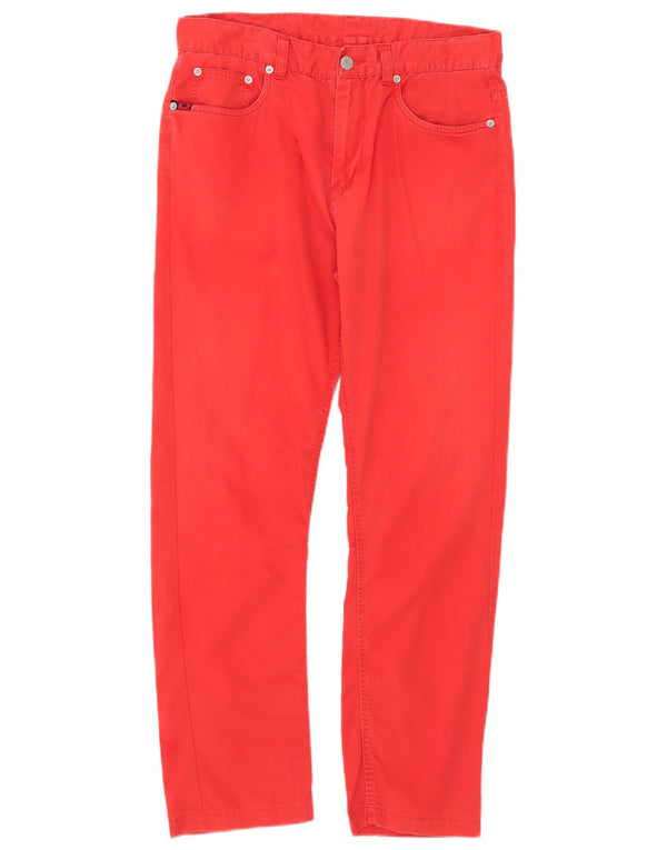 Kappa Mens Perfect Fit Slim Casual Pantalones IT 48 Medium W33 L27 Algodón Rojo