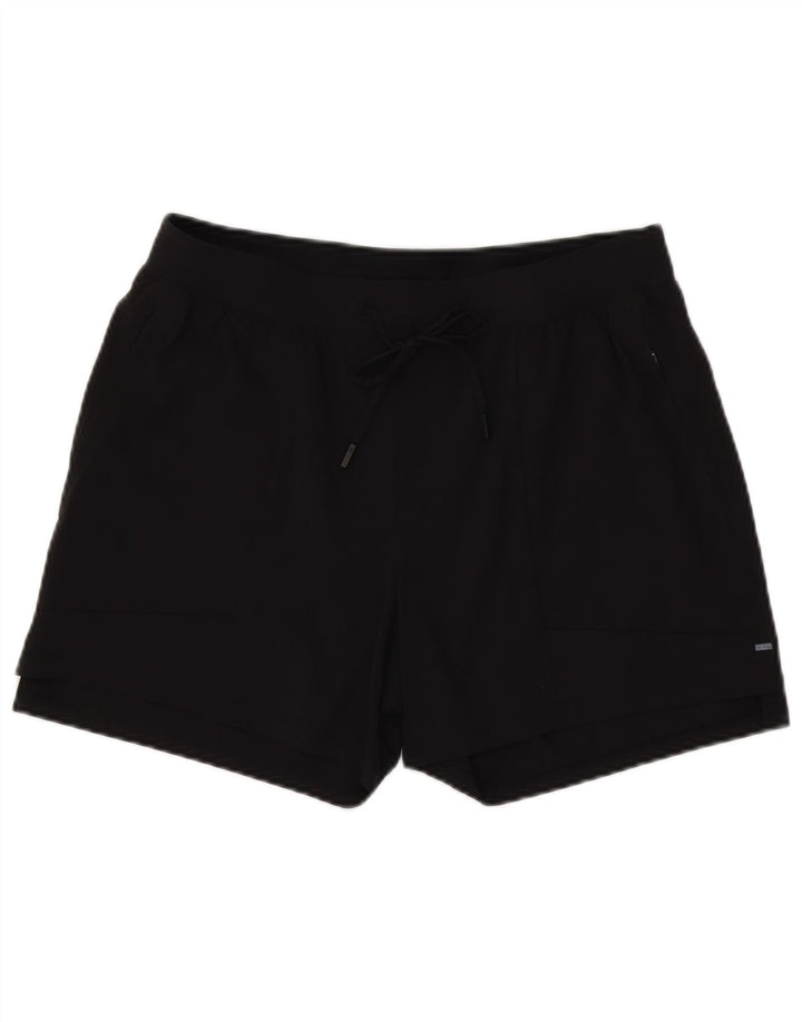 Pantalones cortos deportivos Lululemon para mujer, nailon negro grande