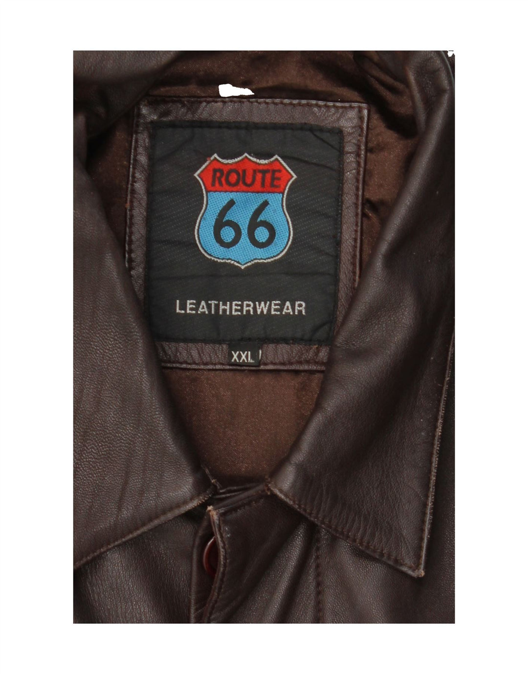 ROUTE 66 Mens Leather Jacket UK 44 2XL Brown Leather Vintage Route 66 and Second-Hand Route 66 from Messina Hembry 